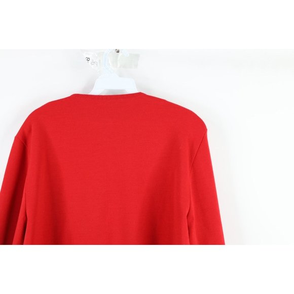 Vtg 90s St Croix Knits Mens Medium Dapper Wool Knit Pocket Cardigan Sweater USA - Picture 10 of 13